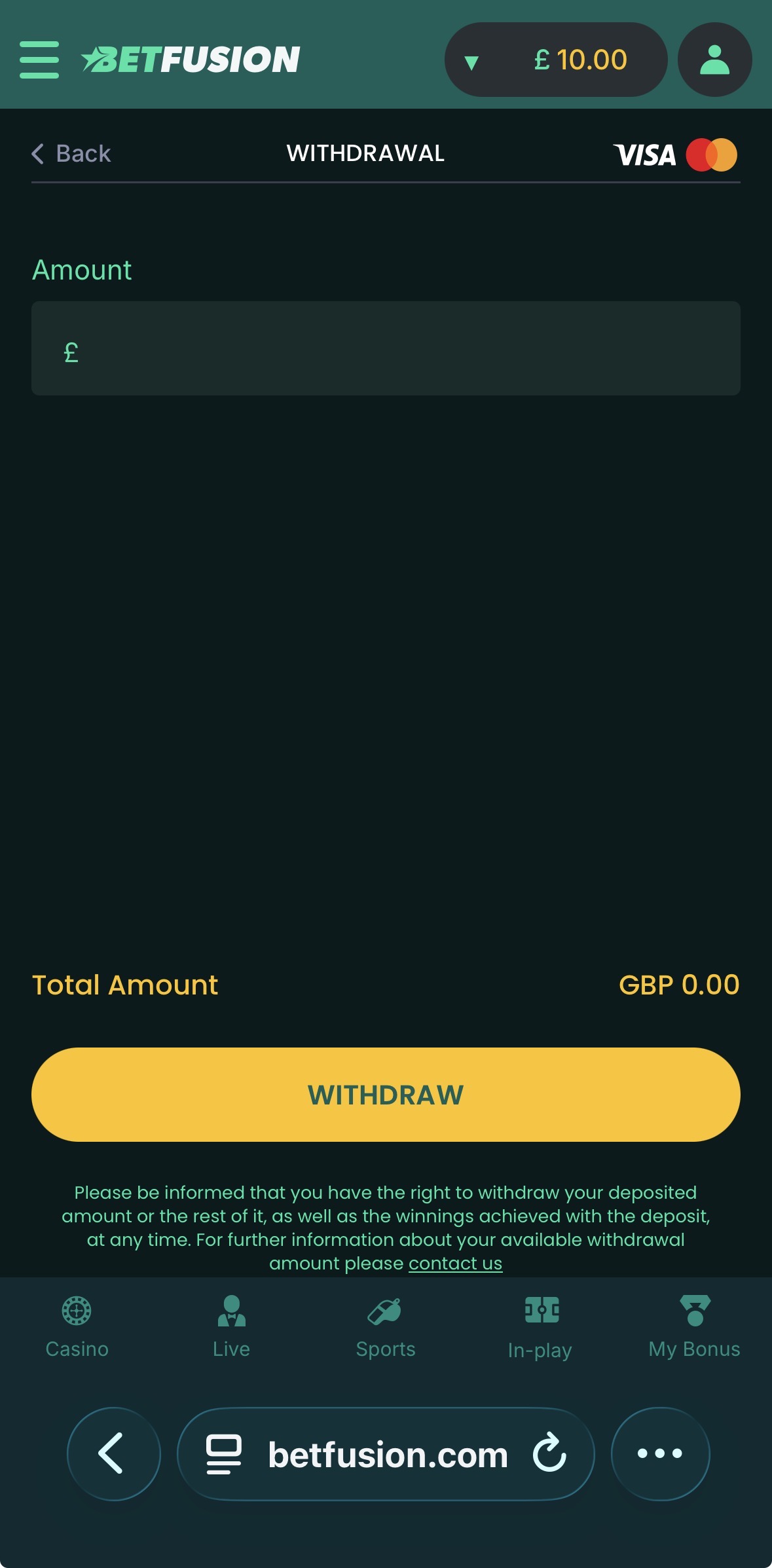 BetFusion Withdraw 4