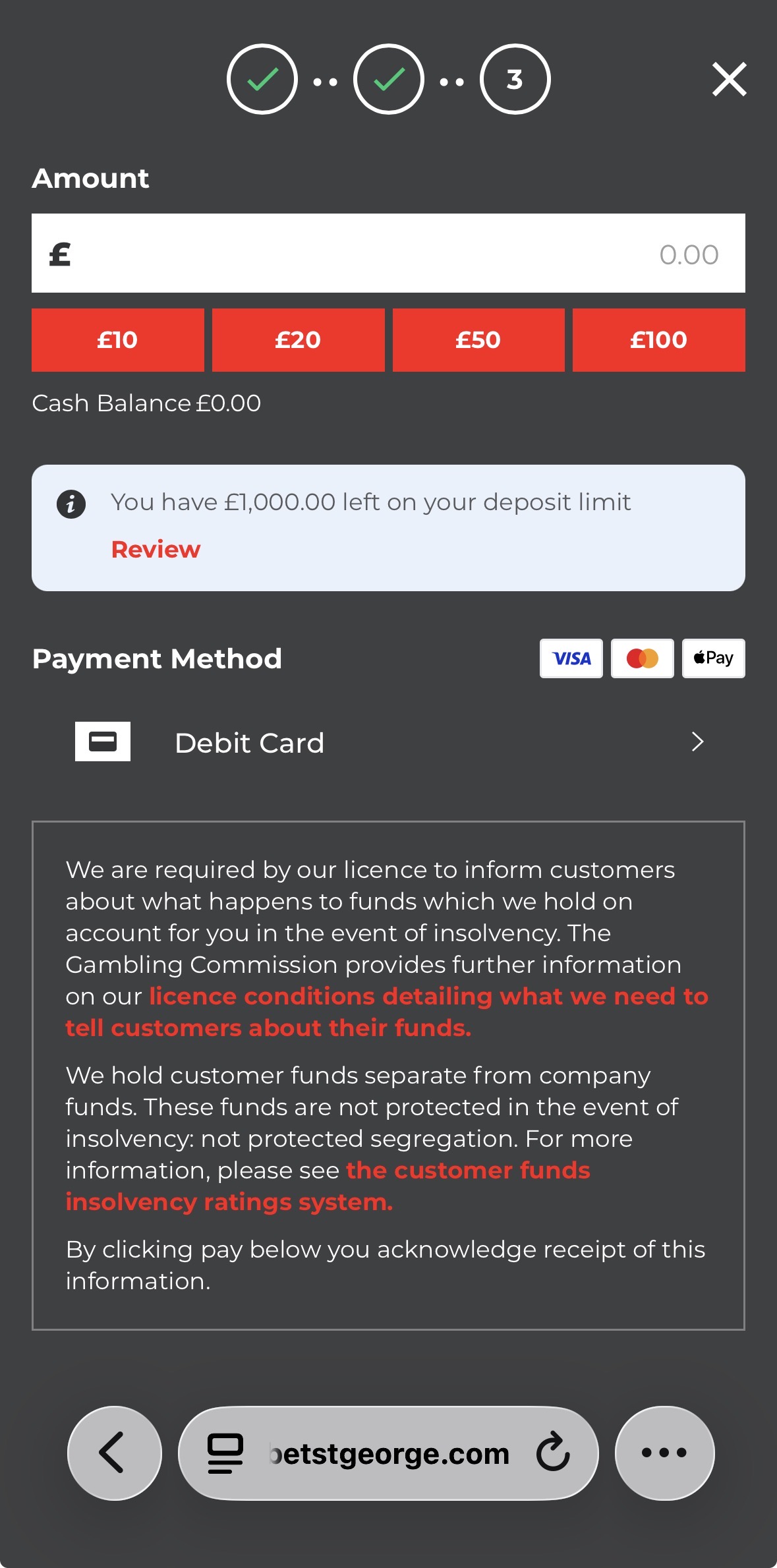 Bet St George Bonus 3