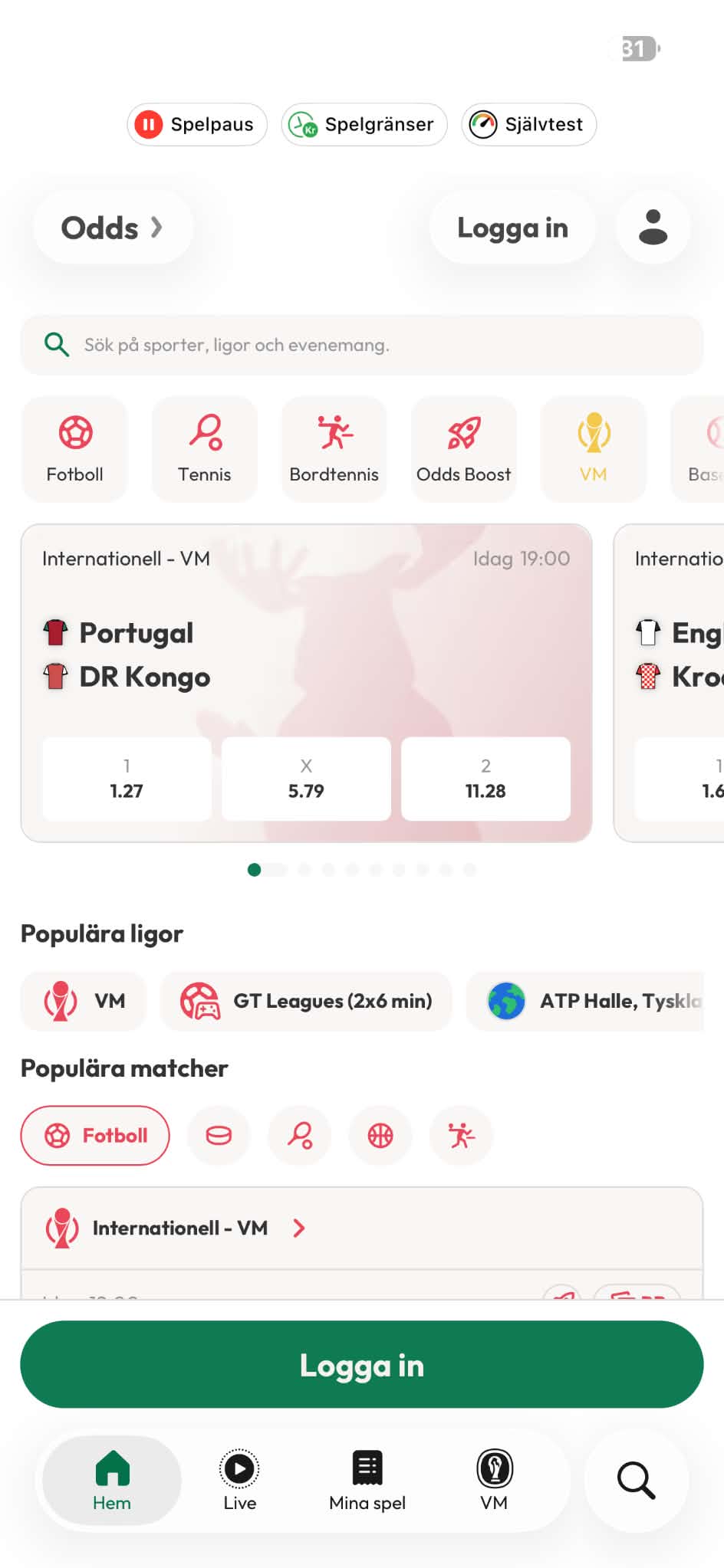 Registrering - Casinostugan