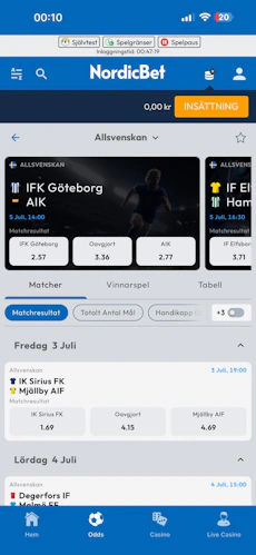 Fotbollsutbud - NordicBet