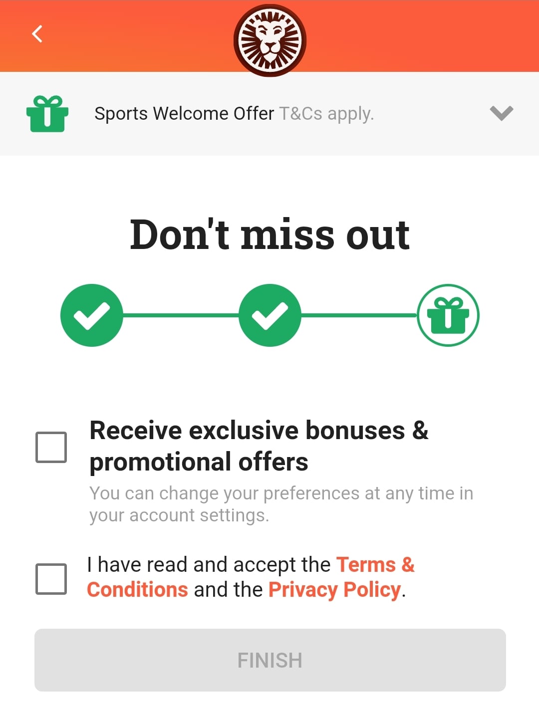 LeoVegas Registration 3