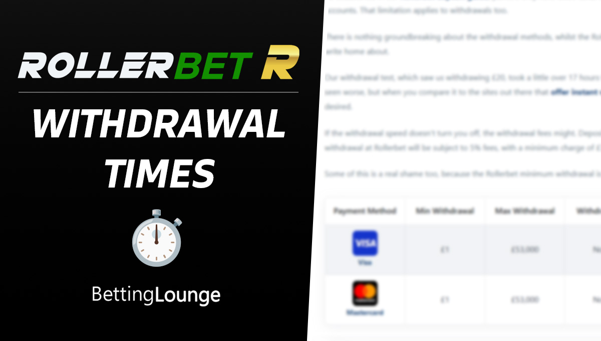 Rollerbet withdrawal time