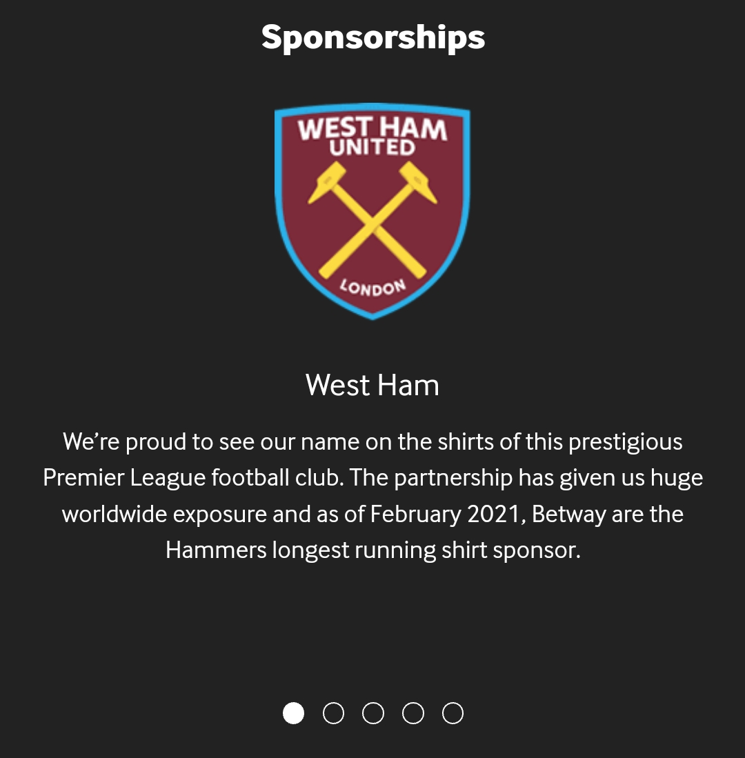 Betway and West Ham