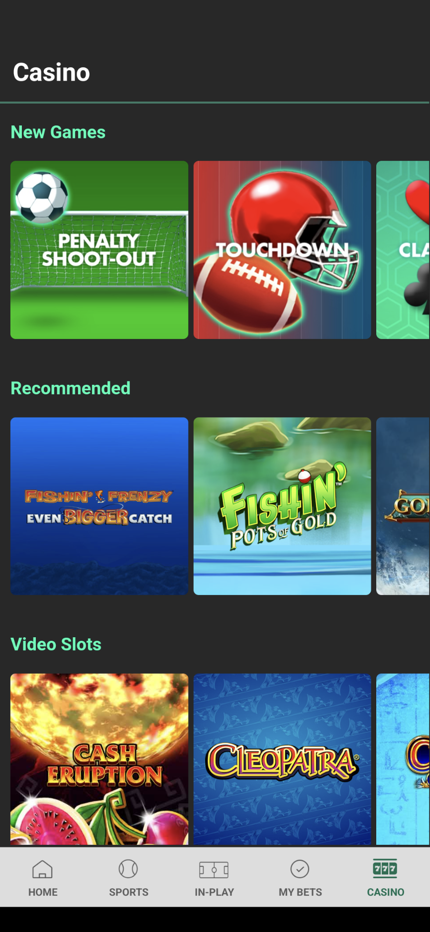 bet365 app casino games