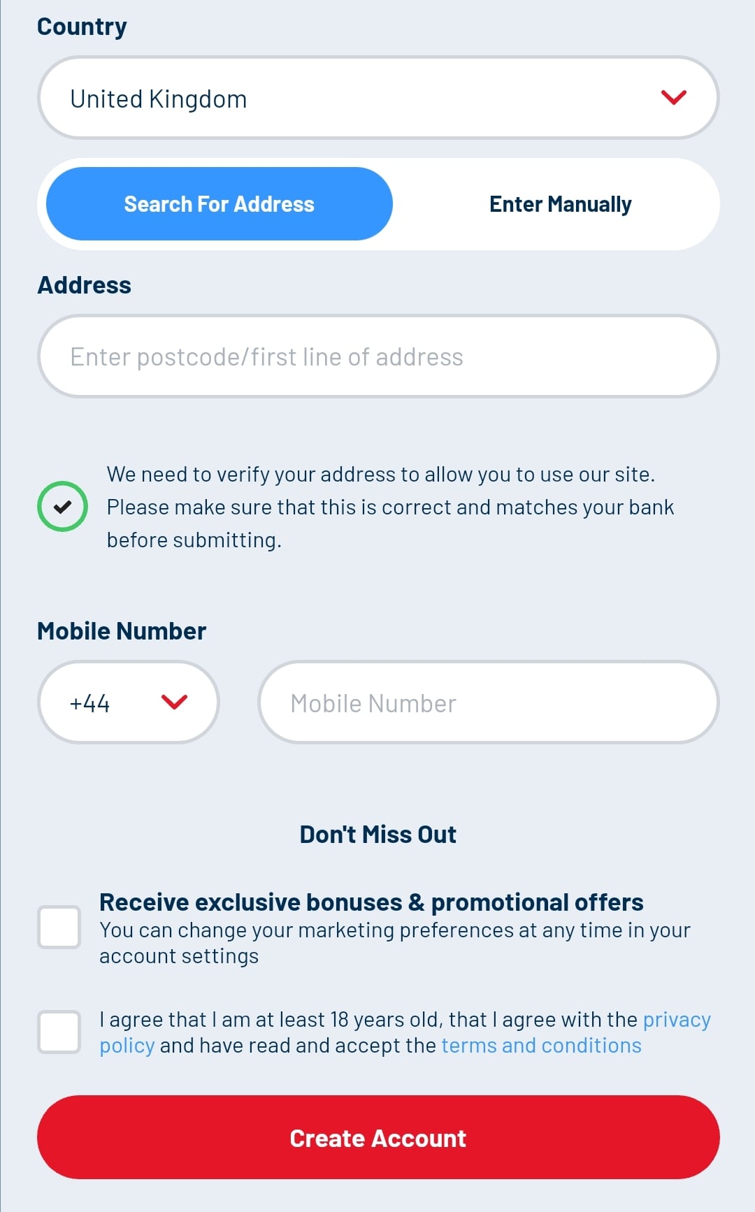 Bet UK Registration 3