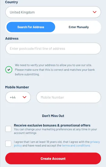 Bet UK Registration 3