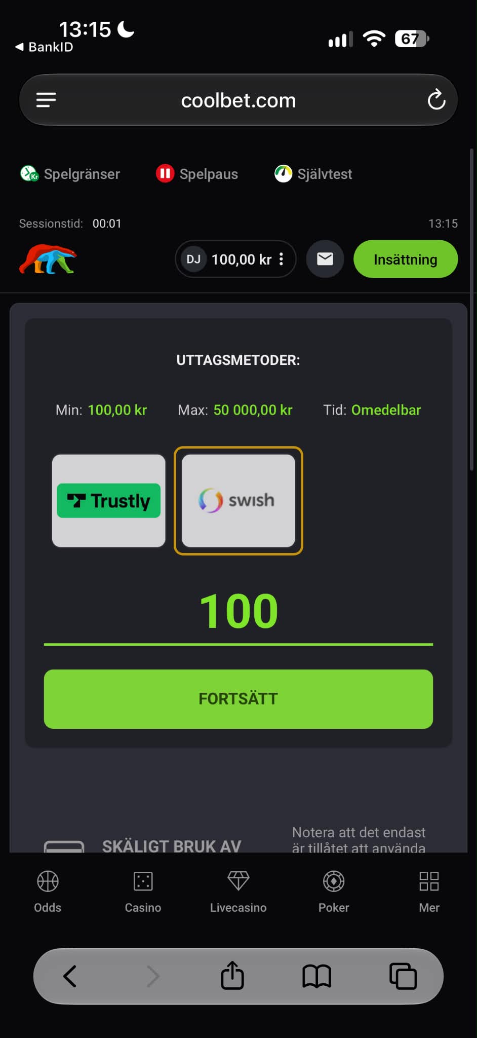 Uttag - Coolbet