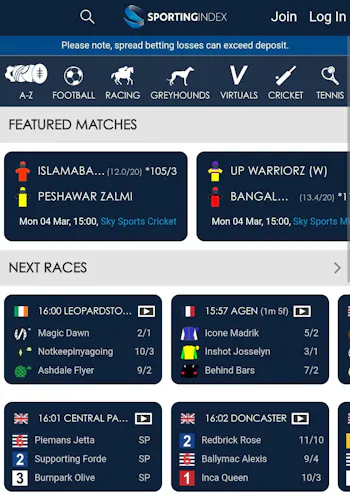 Sporting Index Sportsbook