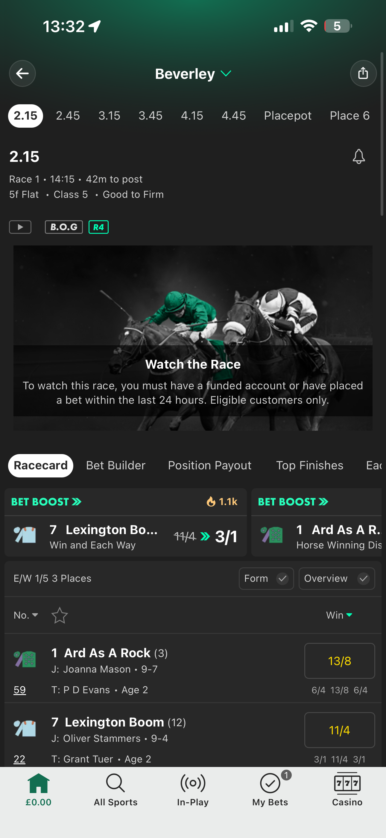 Bet365 Horse Racing