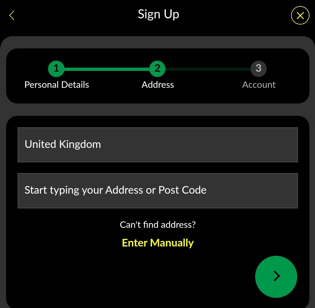 Parimatch registration 2