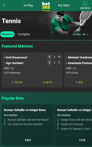 bet365 tennis
