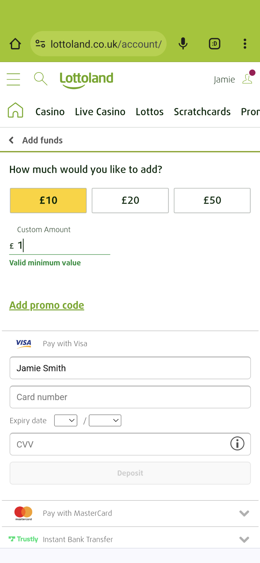 Lottoland Deposit 2