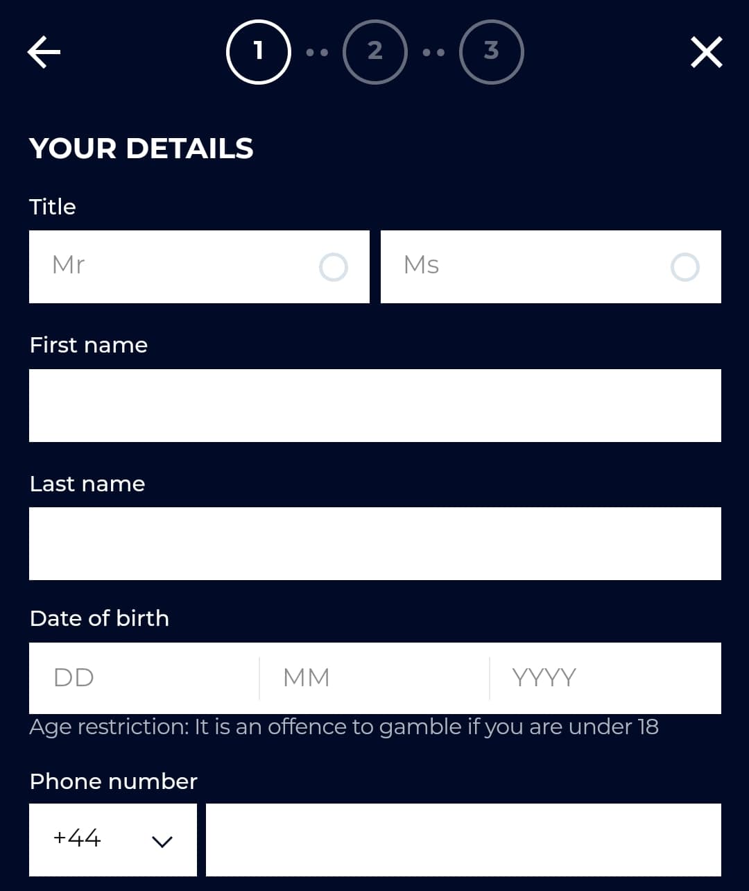 Planet Sport Bet Registration 3