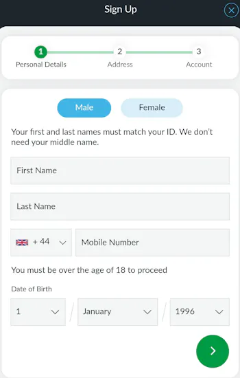 BetVictor Registration 1