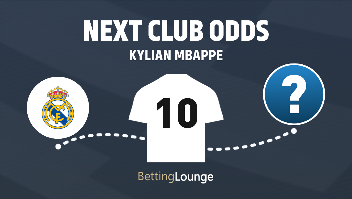 Kylian Mbappe next club odds after Real Madrid