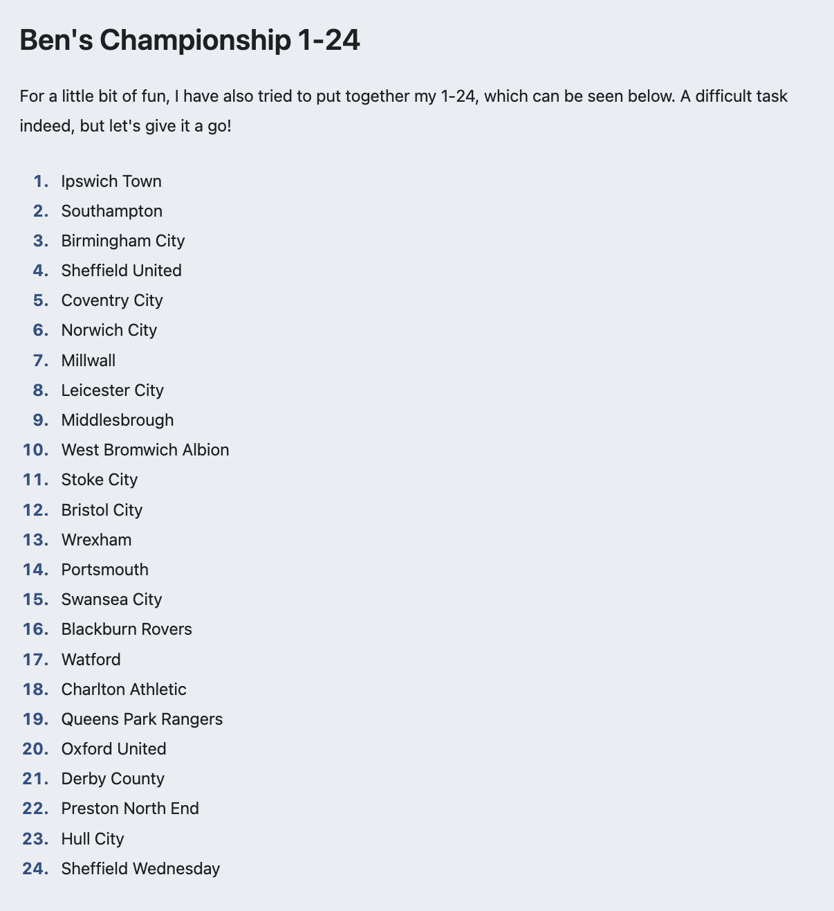 Championship 1-24 25/26
