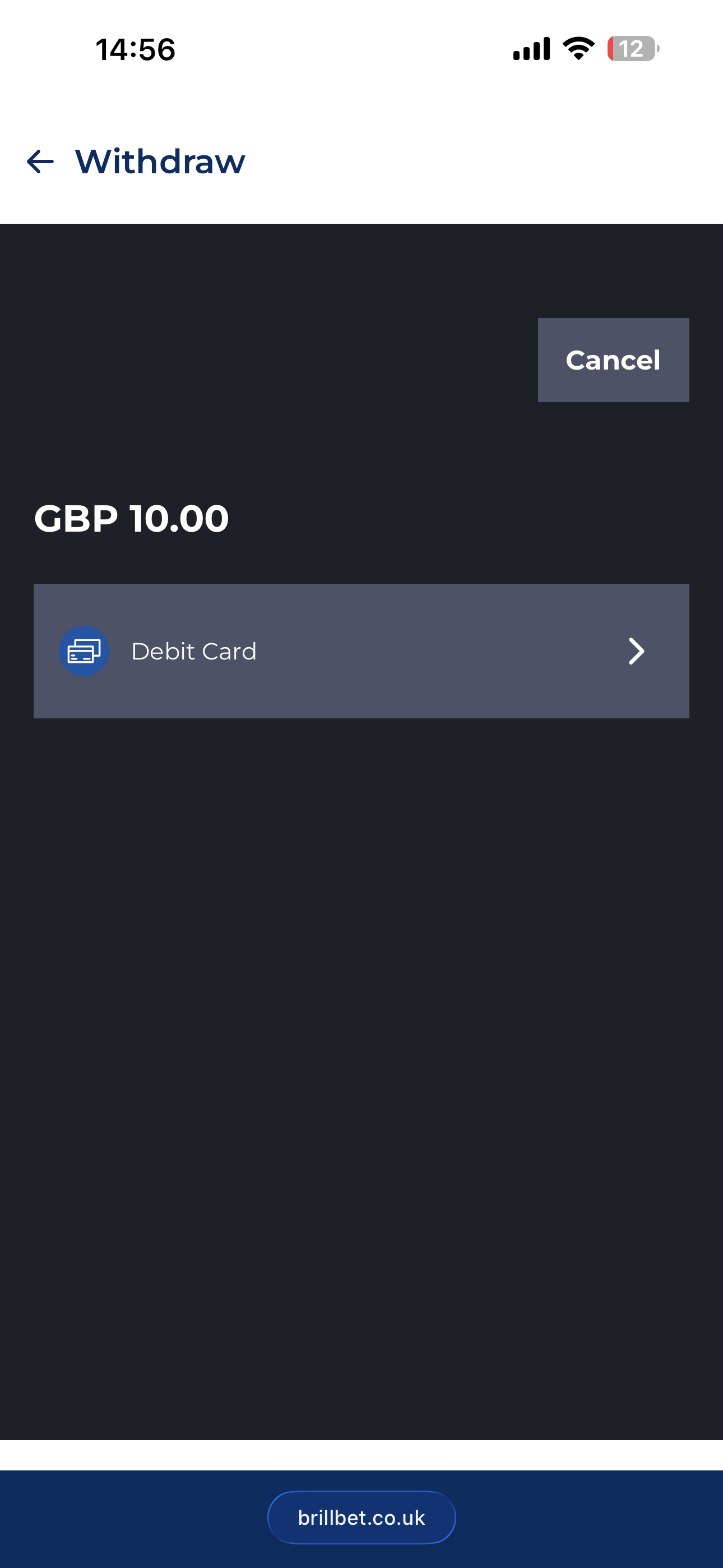 BrillBet Withdrawal 2