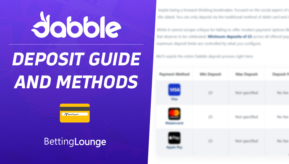 Dabble deposit guide