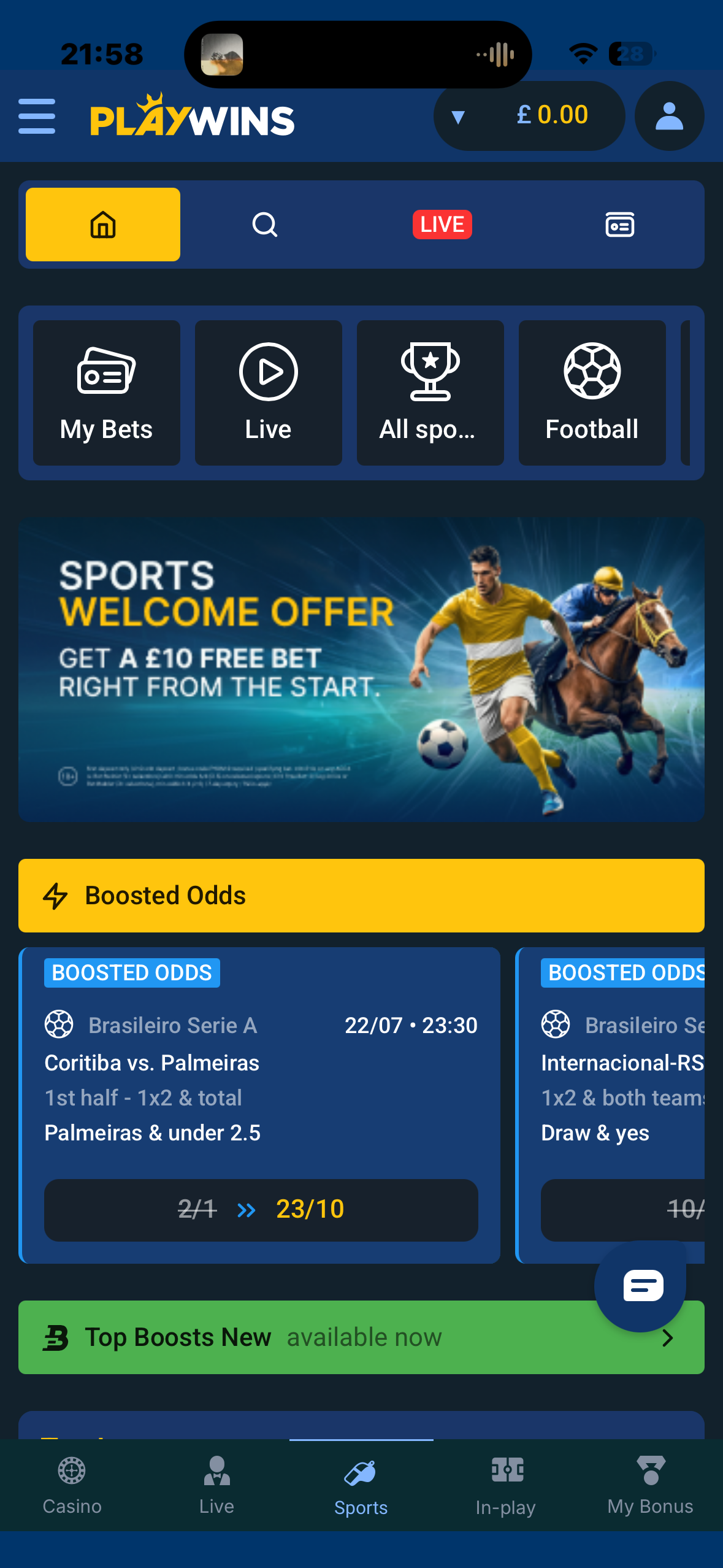 PlayWins App Sports 1