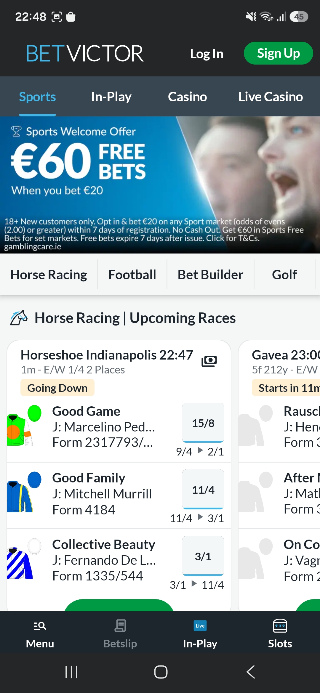 BetVictor registration 1