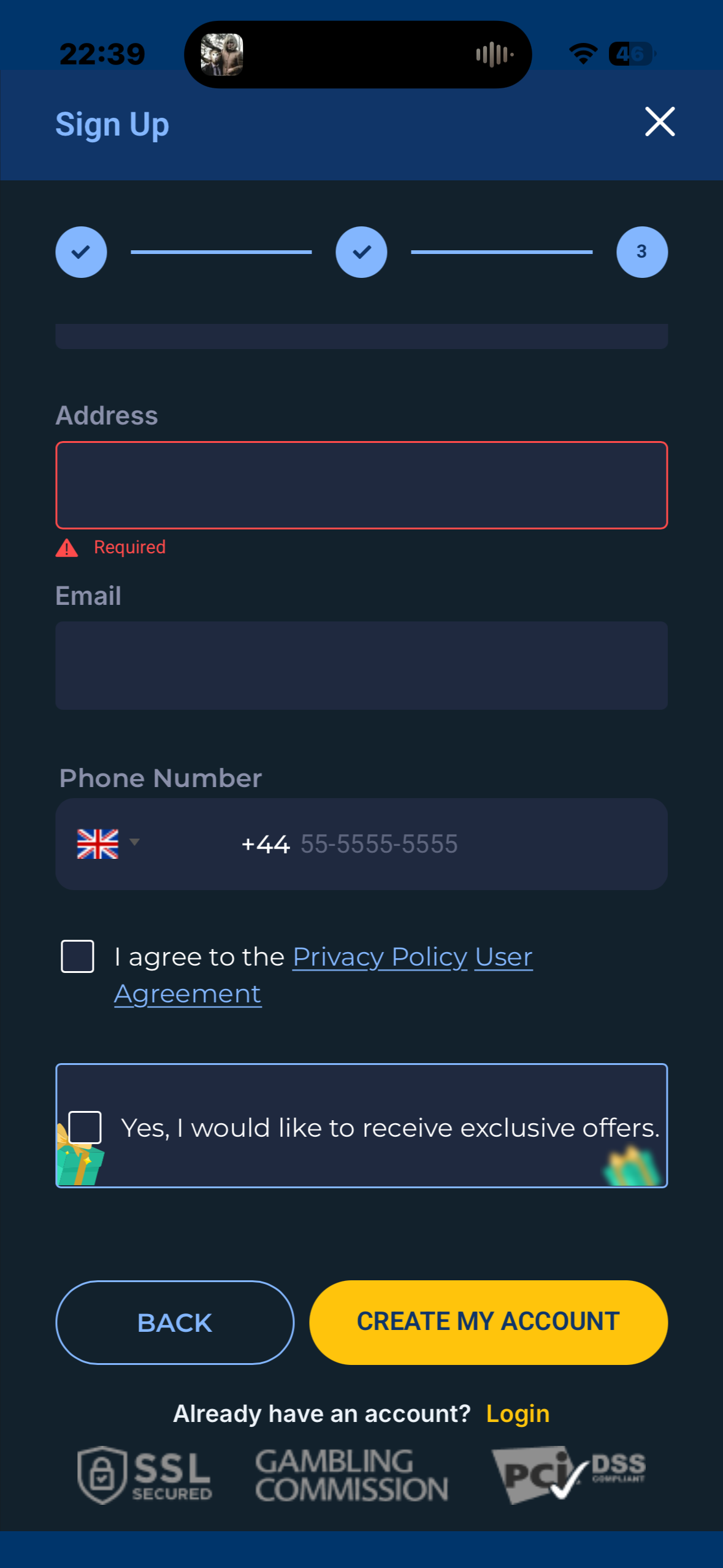 PlayWins App Sign Up 4