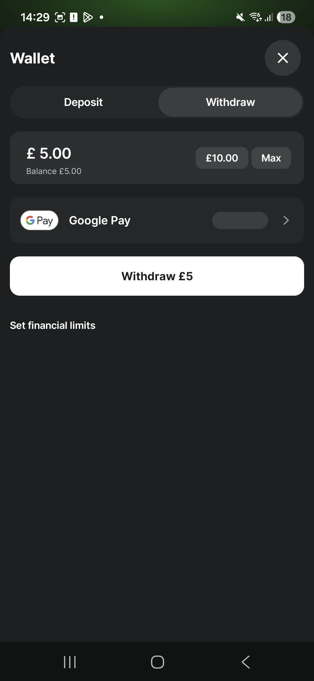 Midnite Withdraw 2 Google