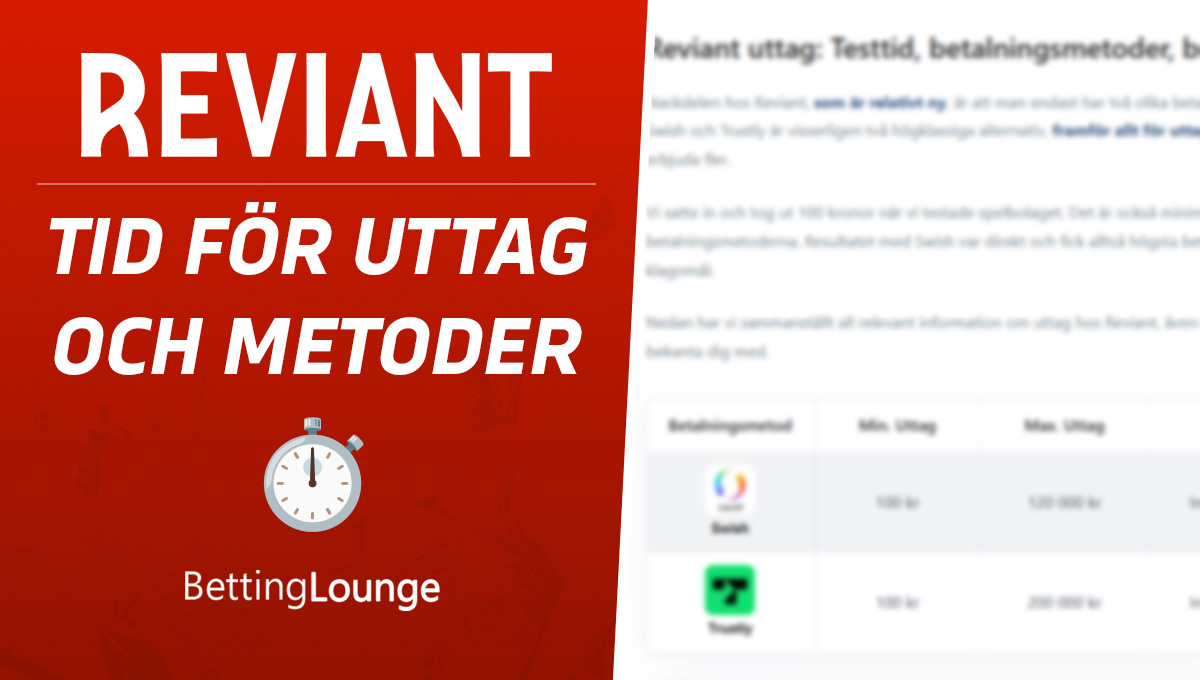 Reviant uttagstid
