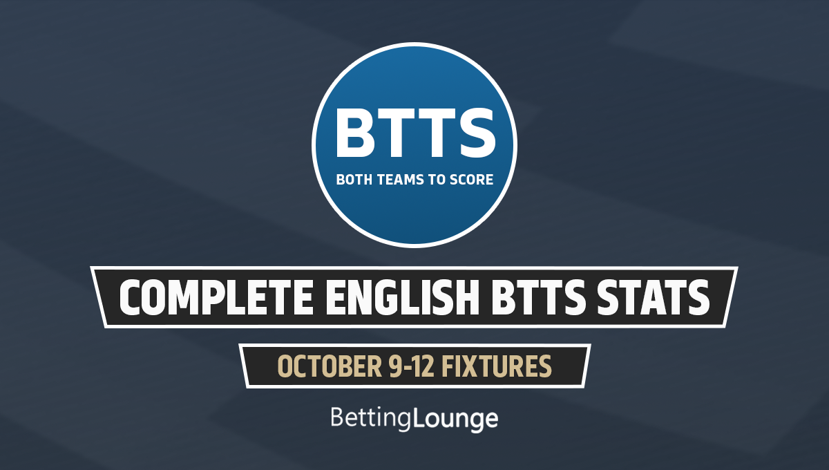 COMPLETE BTTS PREMIER LEAGUE EFL 9-12 OCTOBER