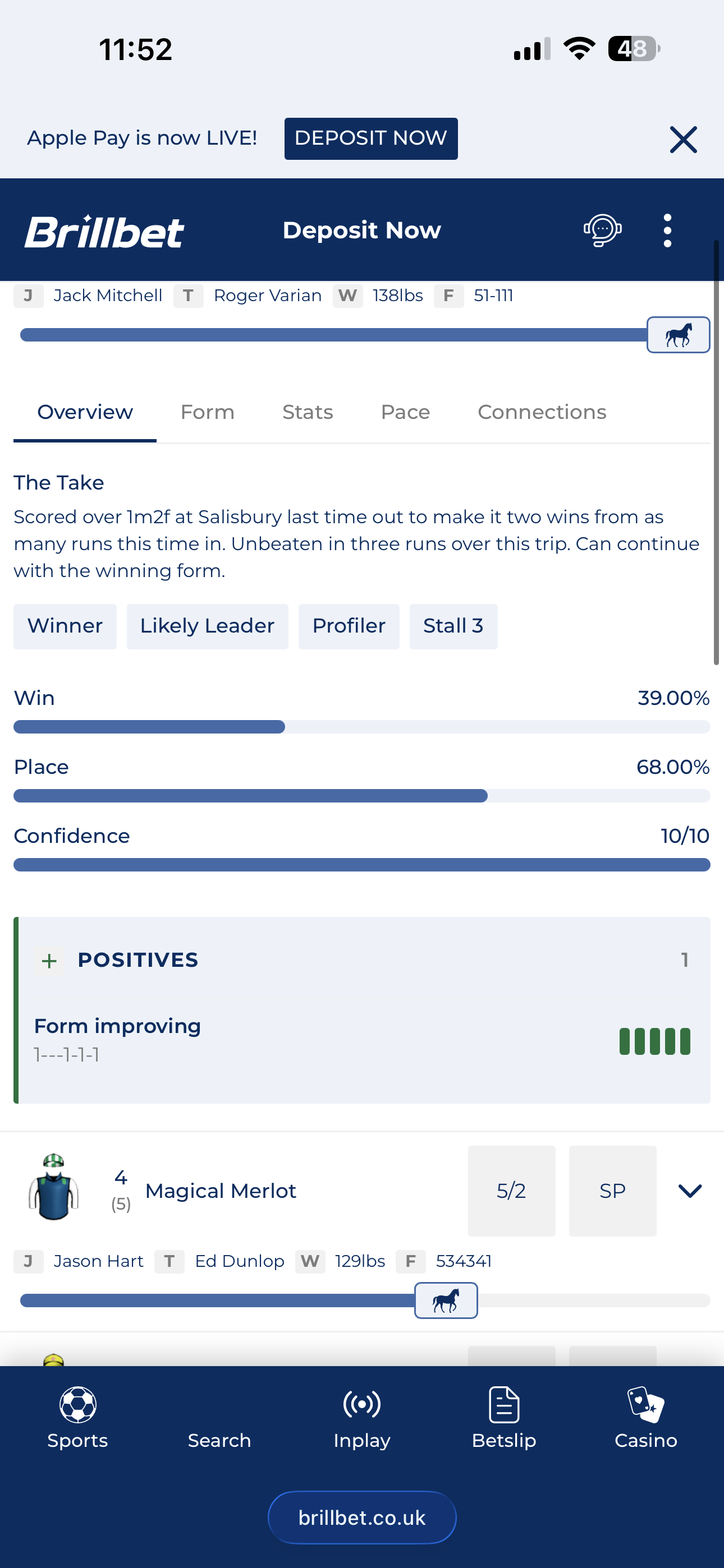 Brillbet Horses
