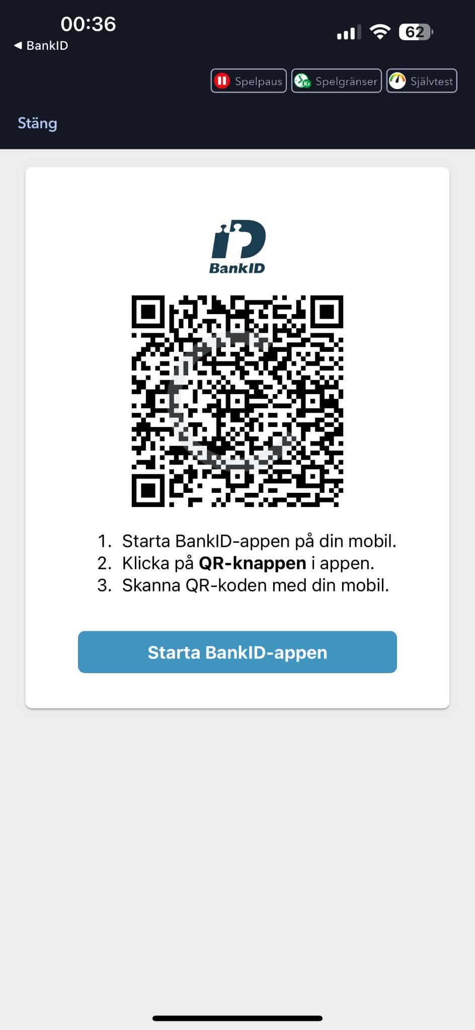 Registrering - Betinia
