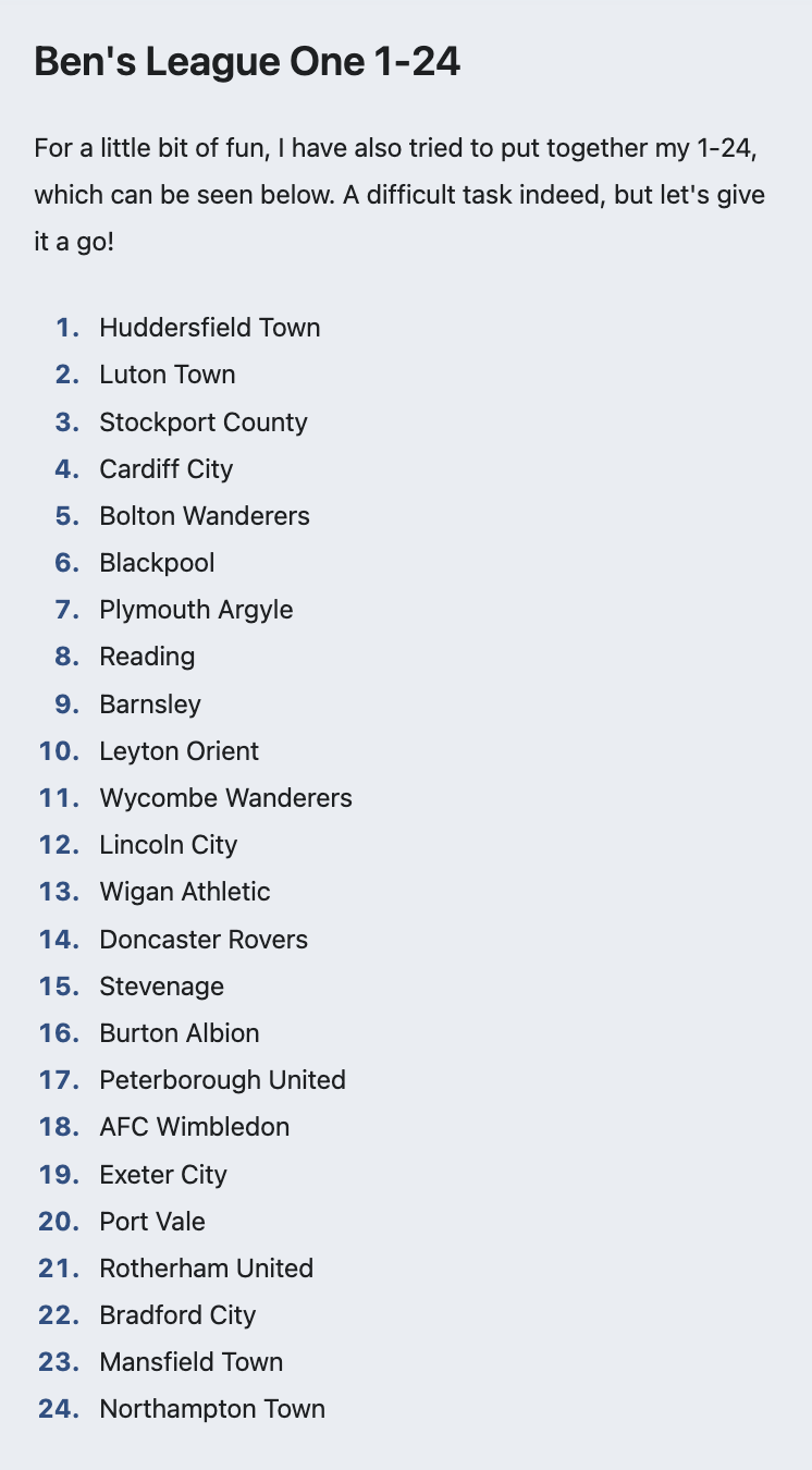 League One 1-24 25/26