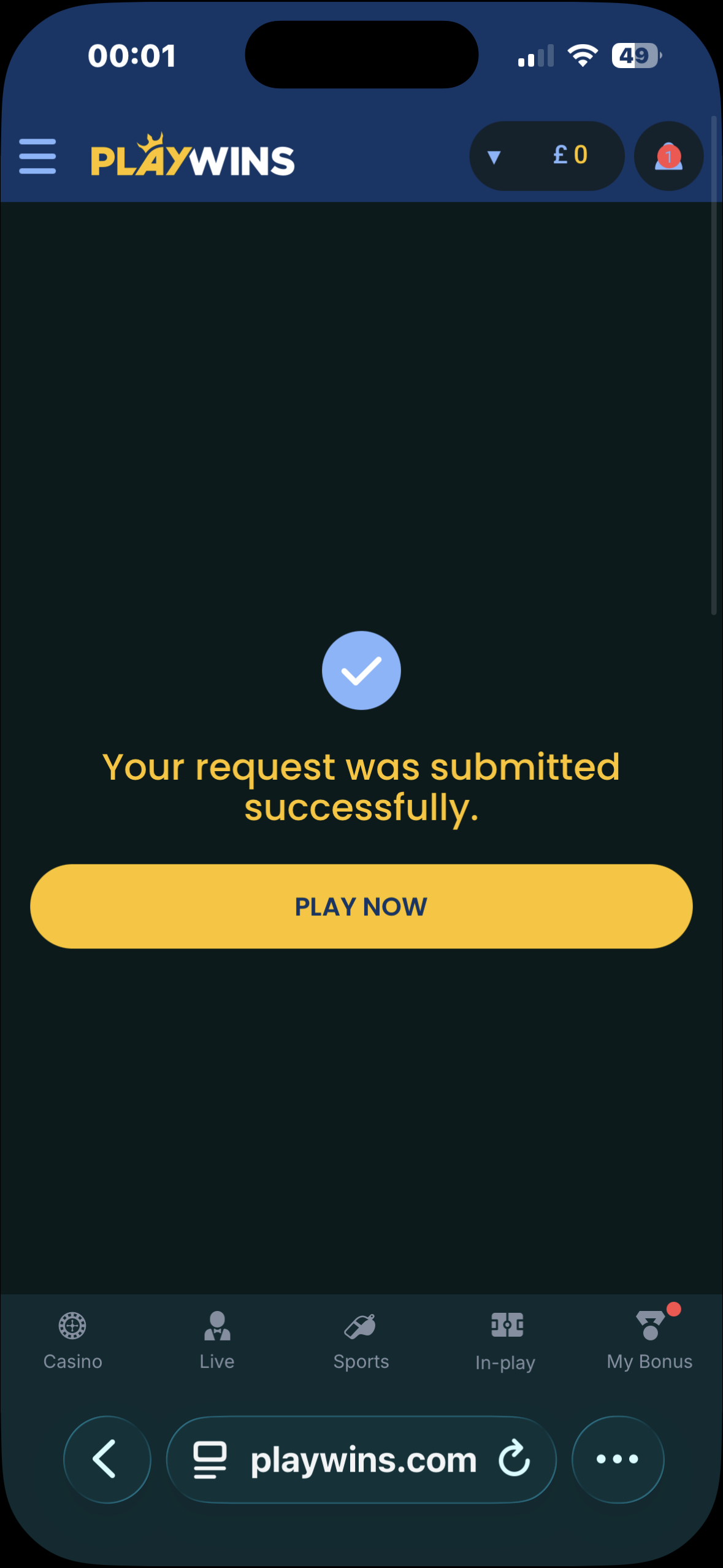 PlayWins Withdraw 5