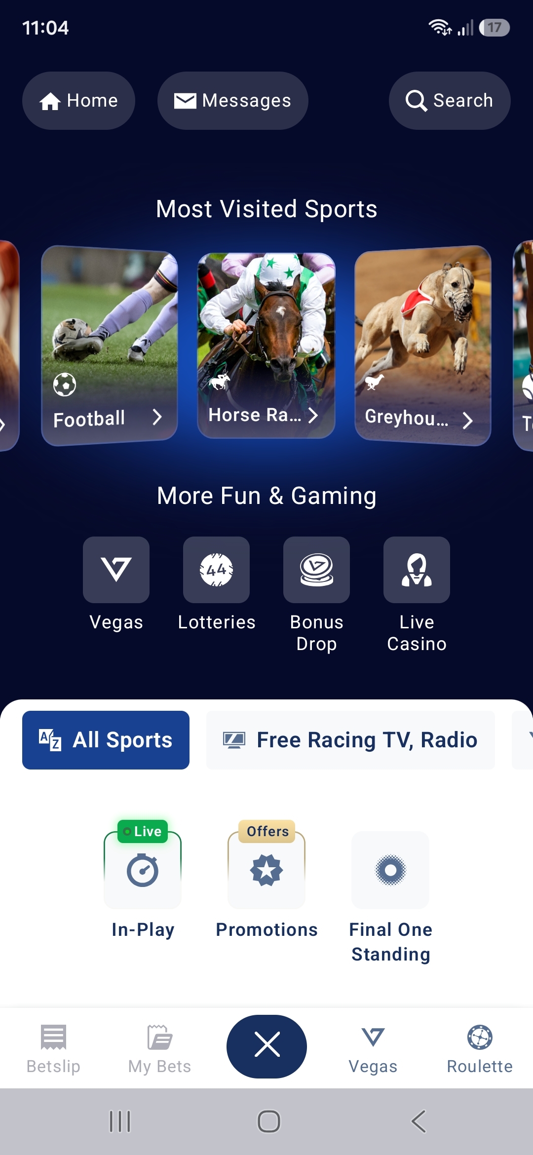 William Hill sports home