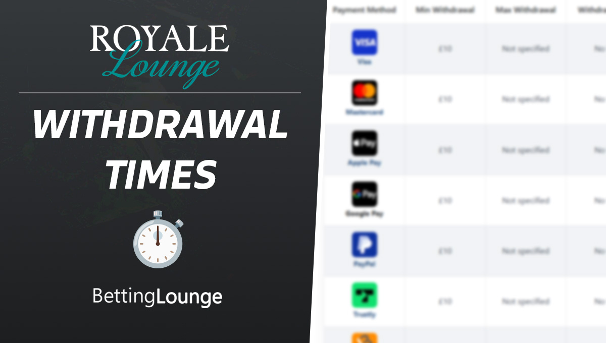 Royale Lounge withdrawal times