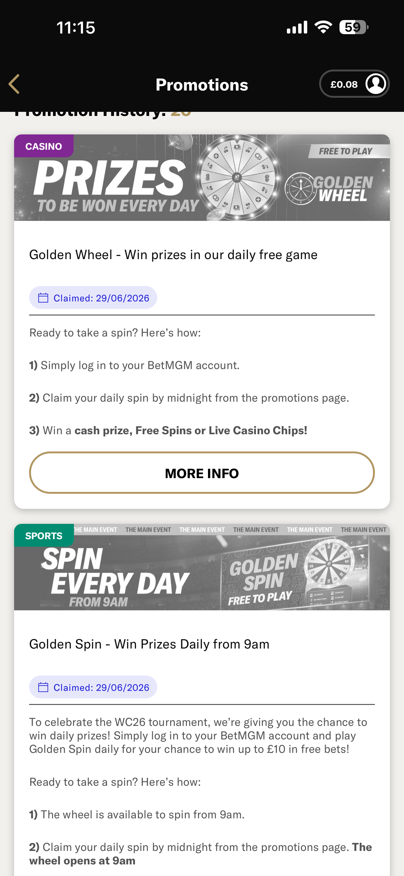 Golden Wheel Golden Spin BetMGM