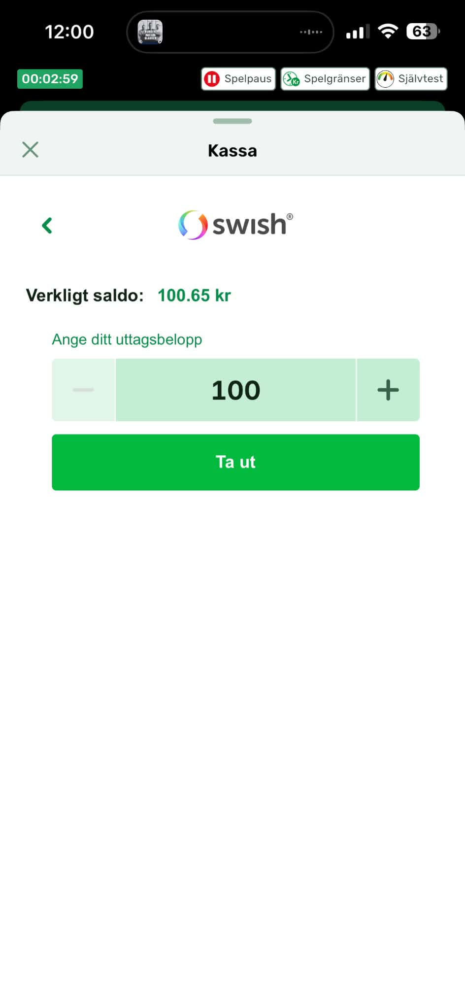 Uttag - CampoBet