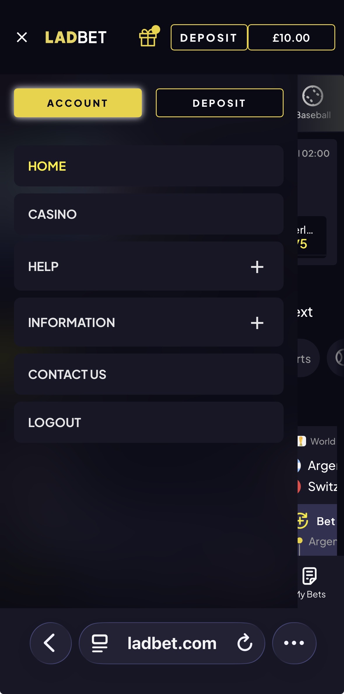 Lad Bet Withdraw 1