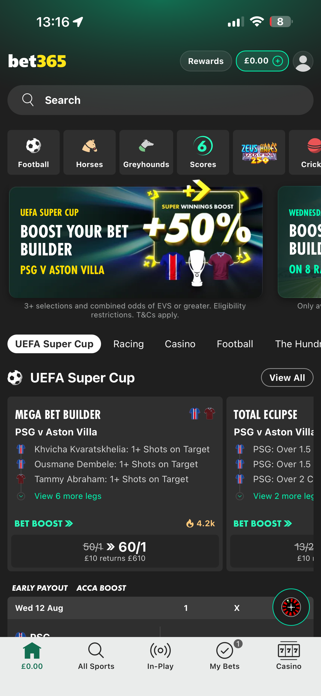 Bet365 Home
