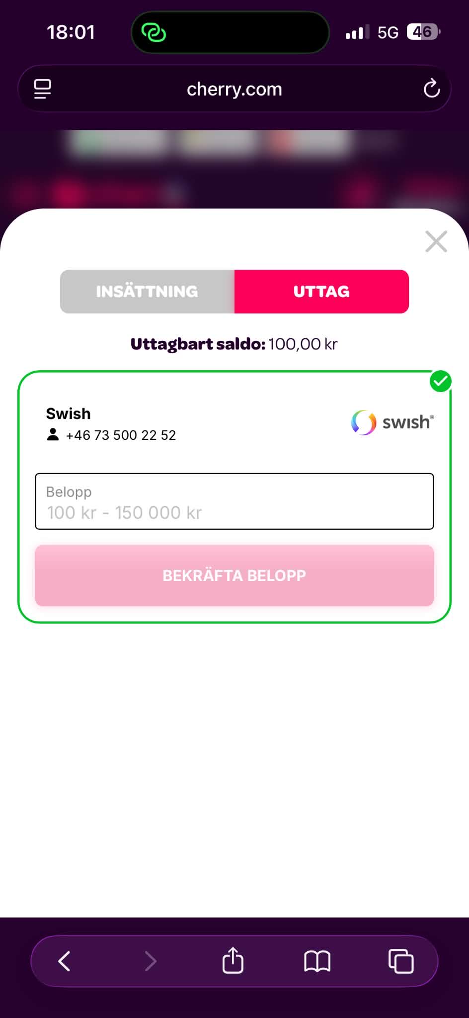 Uttag - Cherry