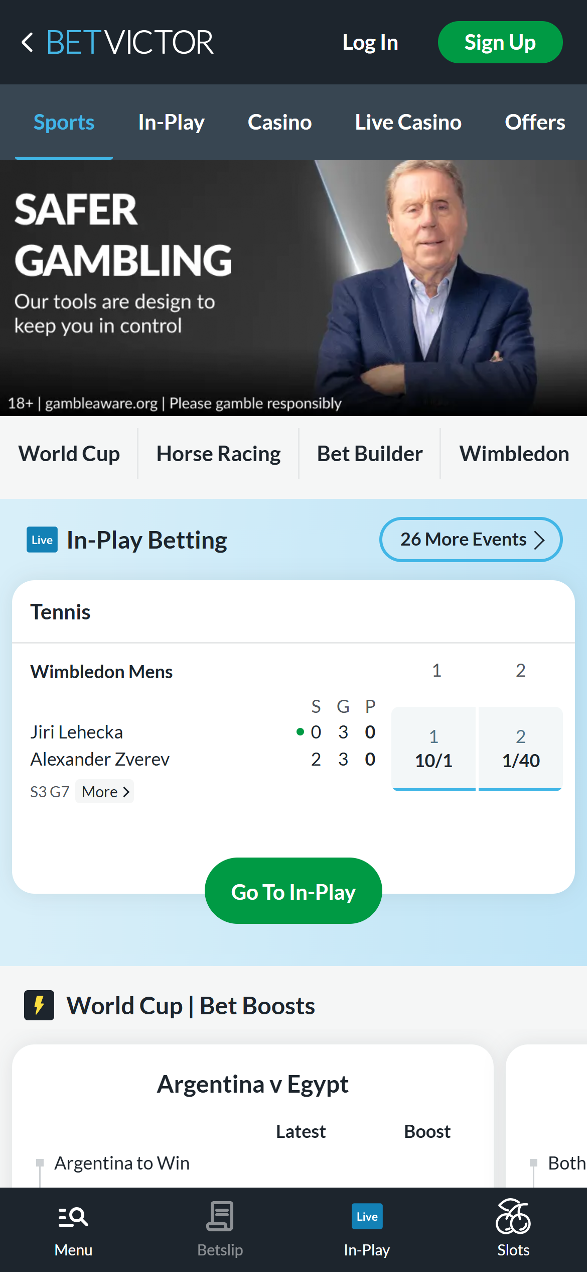 BetVictor home