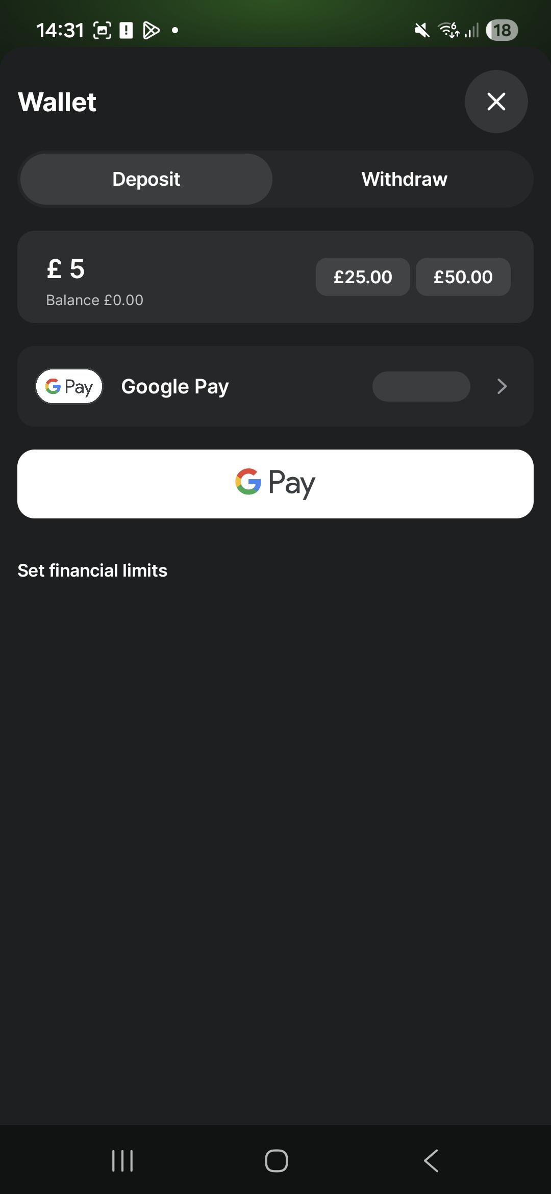 Midnite Deposit 2 Google