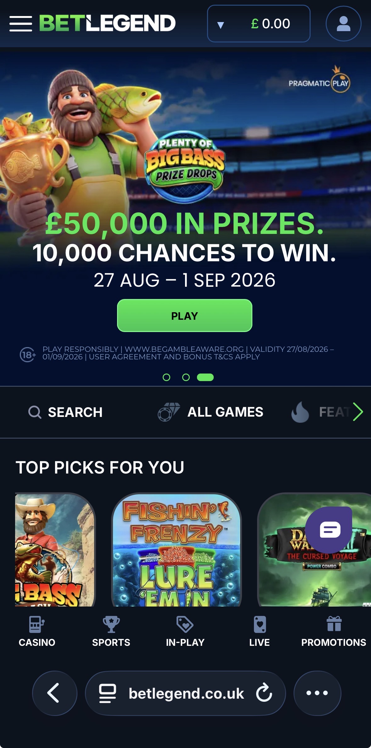 BetLegend Deposit 1