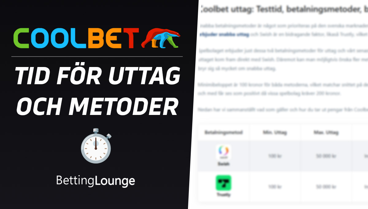 Coolbet uttag