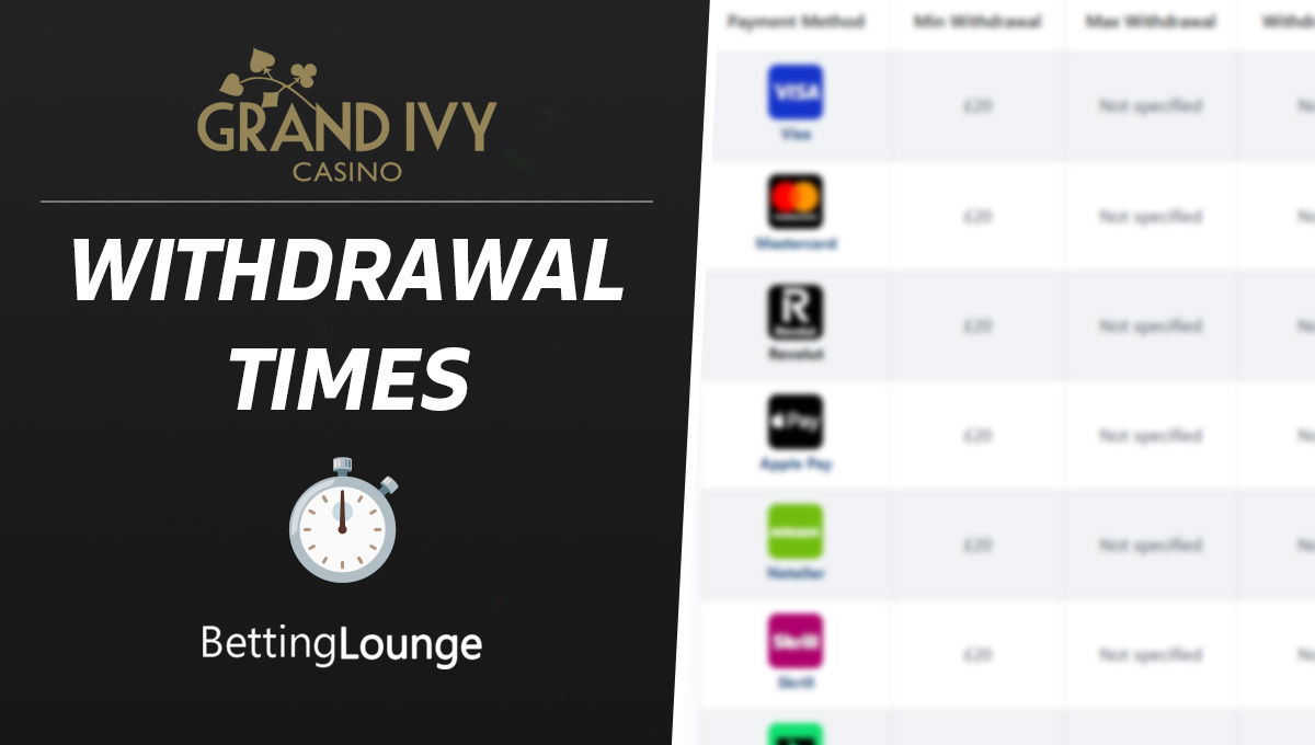 Grand Ivy Casino withdrawal times