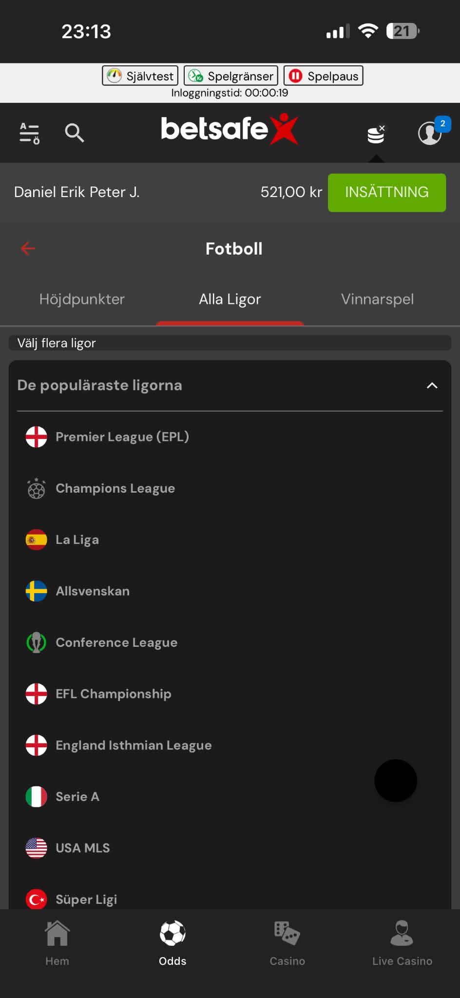 Fotboll - Betsafe