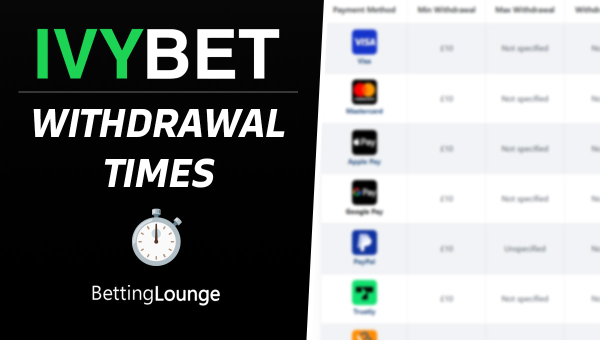 IvyBet withdrawal time