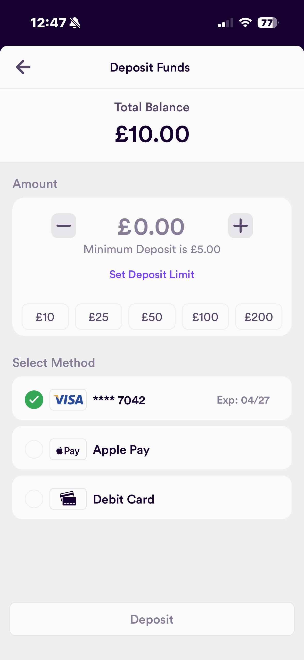 Dabble Deposit 5