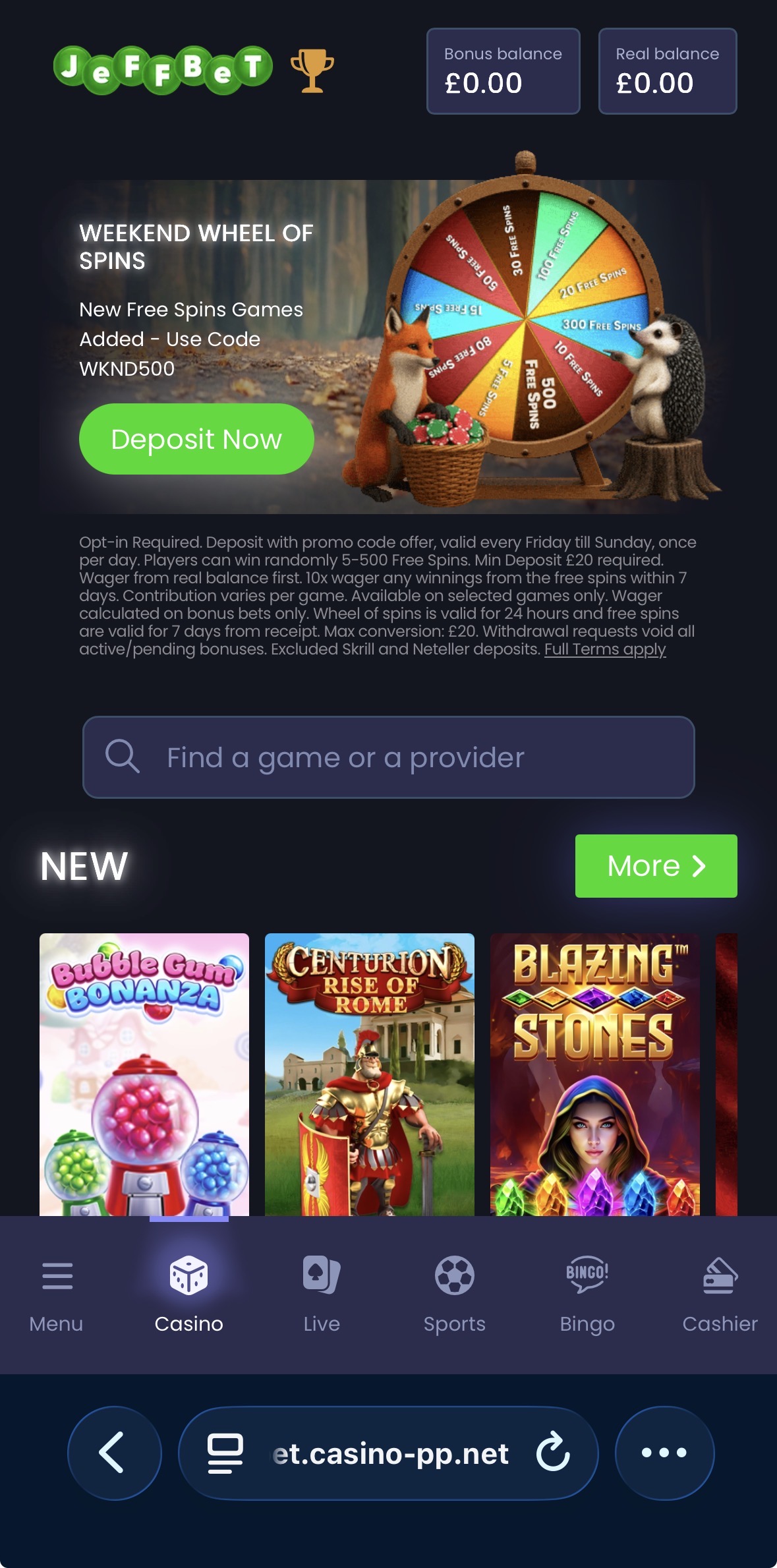 Jeffbet Deposit 1