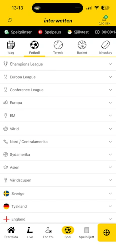 Registrera - Interwetten