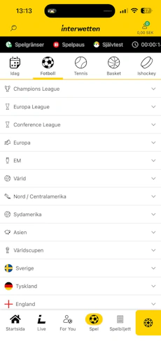 Registrera - Interwetten